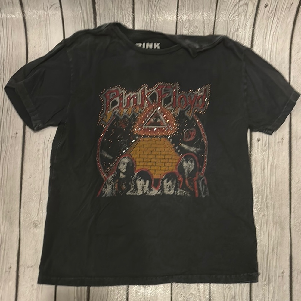 Lucky Brand Black Graphic Tee Pink Floyd